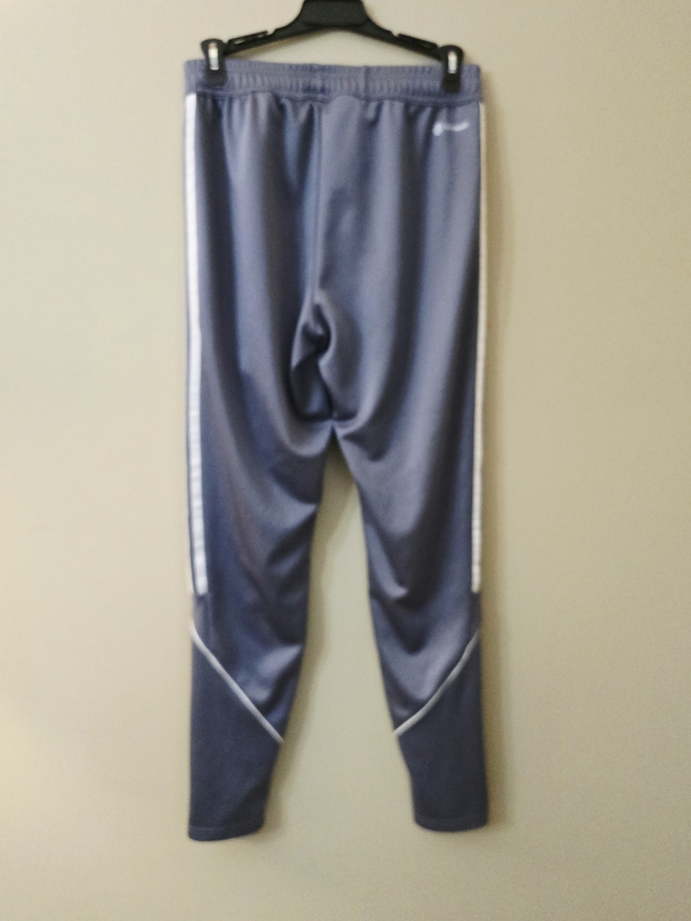 Adidas Women Size S Gray Track Pants with White Stripes - Picture 3 of 9